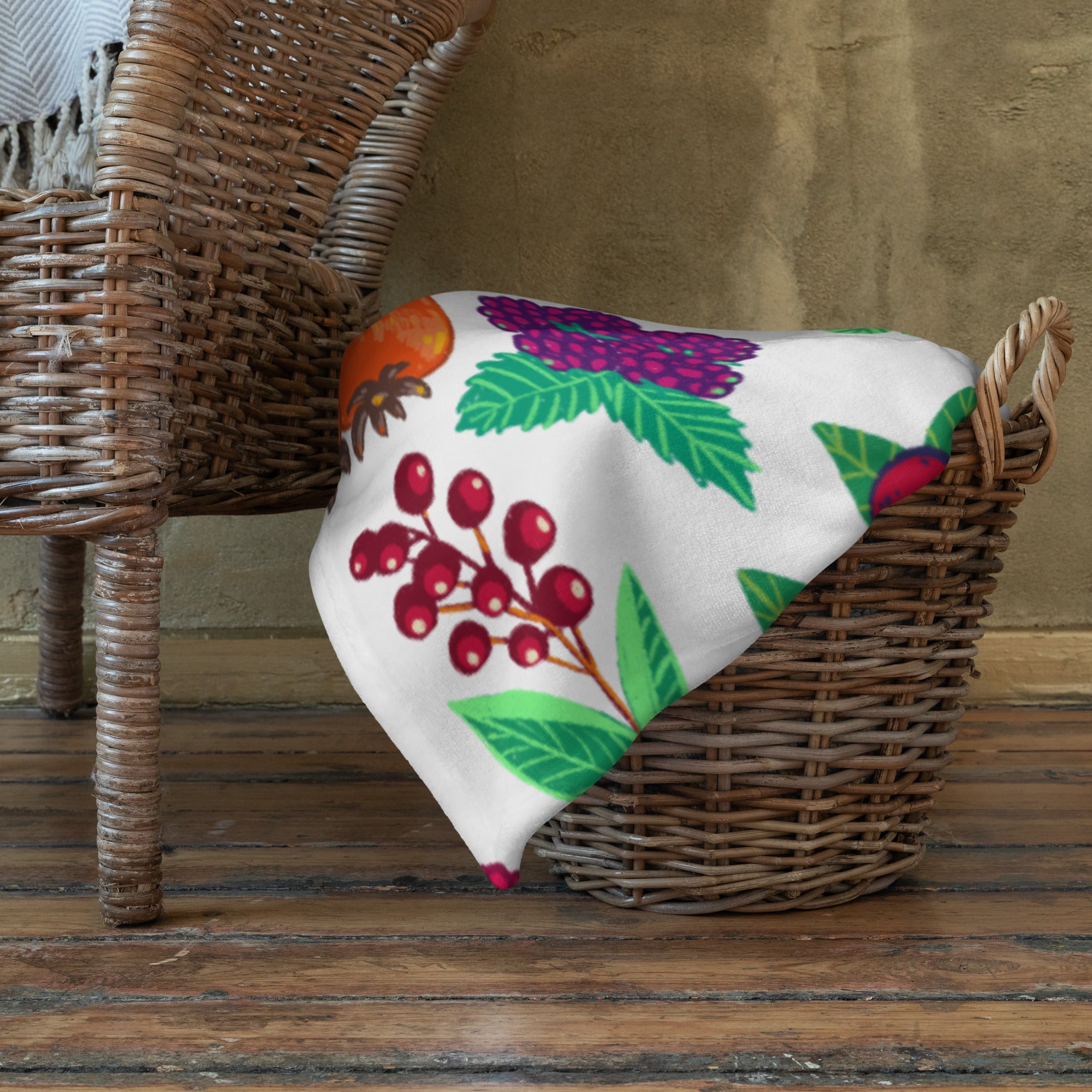 Native Foods Throw Blanket | Awohali Designs